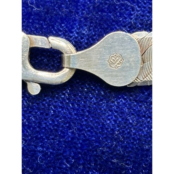 Vintage Italian Made Reversible 18”  925 Sterling Silver Wide Herringbone Chain - Picture 11 of 16